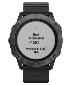 Garmin GPS-Multifunktionsuhr "Fenix 6X Sapphire" Schwarz/Schiefergrau DLC -Sportbekleidung engelhorn Garmin GPS Multifunktionsuhr Fenix 6X Sapphire SchwarzSchiefergrau DLC Detailansicht 06 V1066897L v1