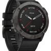 Garmin GPS-Multifunktionsuhr "Fenix 6X Sapphire" Schwarz/Schiefergrau DLC -Sportbekleidung engelhorn Garmin GPS Multifunktionsuhr Fenix 6X Sapphire SchwarzSchiefergrau DLC Vorderansicht V1066897L v1