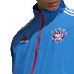 Adidas Performance Herren Fußball-Wendejacke FC BAYERN MÜNCHEN ANTHEM -Sportbekleidung engelhorn adidas Performance Herren Fussball Wendejacke FC BAYERN MUeNCHEN ANTHEM Detailansicht 07 V1077962W v1