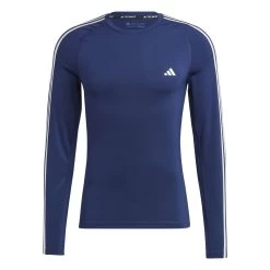 Adidas Performance Herren Trainingsshirt TECHFIT 3-STREIFEN TRAINING LONGSLEEVE